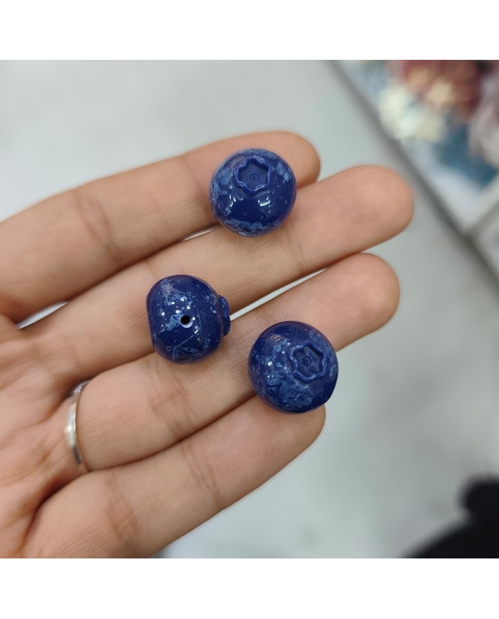 Plastik Yaban Mersini Figürlü Kolye Bileklik Ucu Charm 1 Adet
