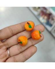 Plastik Turuncu Elma Figürlü Kolye Bileklik Ucu Charm 1 Adet