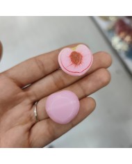 Plastik Pembe Vişne Meyve Figürlü Kolye Bileklik Ucu Charm 1 Adet