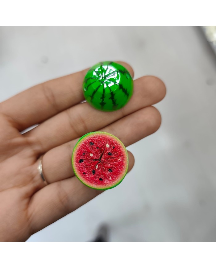 Plastik Karpuz Meyve Figürlü Kolye Bileklik Ucu Charm 1 Adet