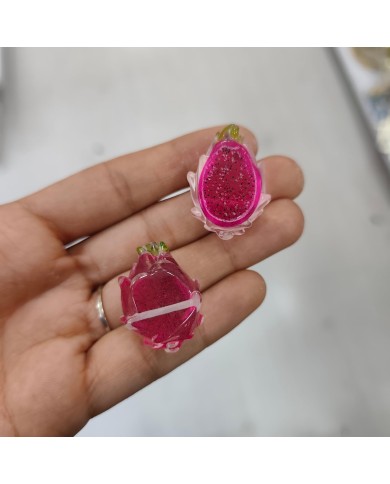 Plastik Ejder Meyvesi Meyve Figürlü Kolye Bileklik Ucu Charm 1 Adet
