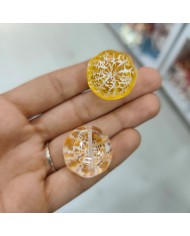 Plastik Mandalina Meyve Figürlü Kolye Bileklik Ucu Charm 1 Adet