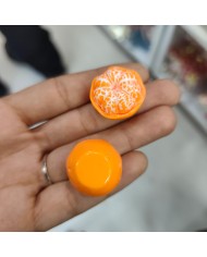 Plastik Turuncu Mandalina Meyve Figürlü Kolye Bileklik Ucu Charm 1 Adet