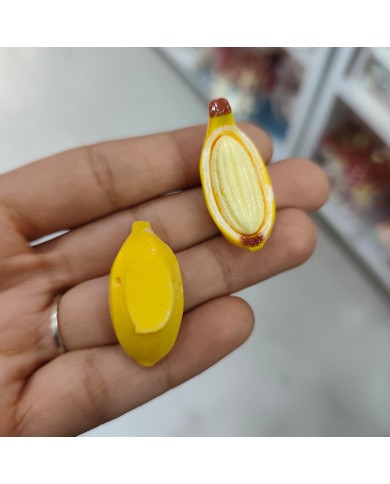 Plastik Muz Meyve Figürlü Kolye Bileklik Ucu Charm 1 Adet