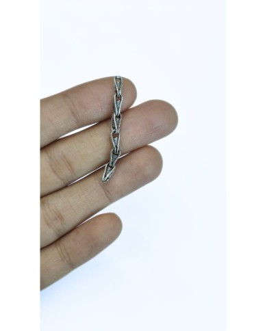 Zamak Zincir Tesbih Püskülü Nikel - 4x43mm