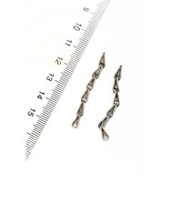 Zamak Zincir Tesbih Püskülü Nikel - 4x43mm