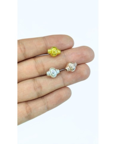 Zamak Boncuk Tesbih Aparatı Gümüş Renk - 11x10mm