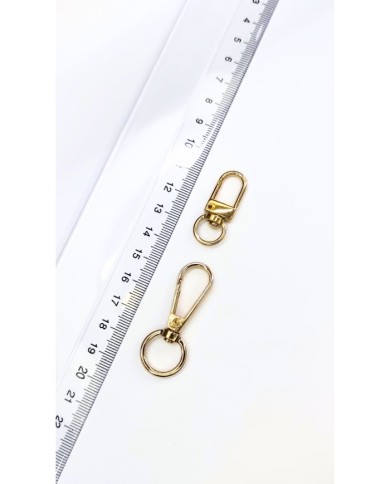 Paris Yaylı Kanca Anahtarlık Klips Altı Yuvarlak Sarı 12x32mm - 1 Adet