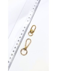 Paris Yaylı Kanca Anahtarlık Klips Altı Yuvarlak Sarı 12x32mm - 1 Adet