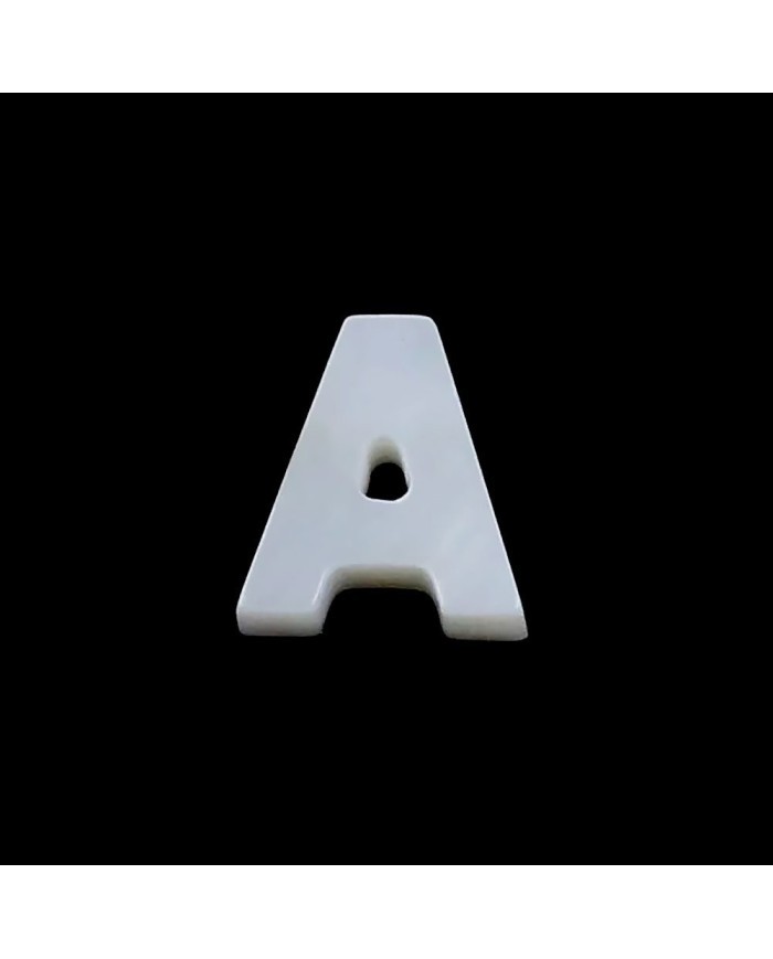 Doğal sedef  taş Kolye Küpe Ucu - A HARF