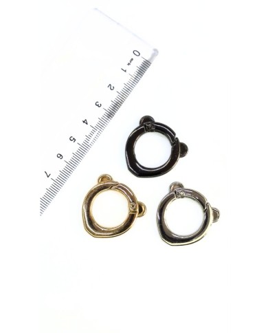 Yaylı Kanca Anahtarlık Çanta Askı Aparatı Ayıcık Sarı 26x26mm - 1 Adet