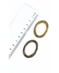 Yaylı Kanca Anahtarlık Çanta Askı Aparatı Oval Nikel 39x49mm - 1 Adet