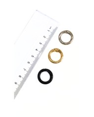 Yaylı Kanca Anahtarlık Çanta Askı Aparatı Yuvarlak Sarı 12x12mm - 1 Adet