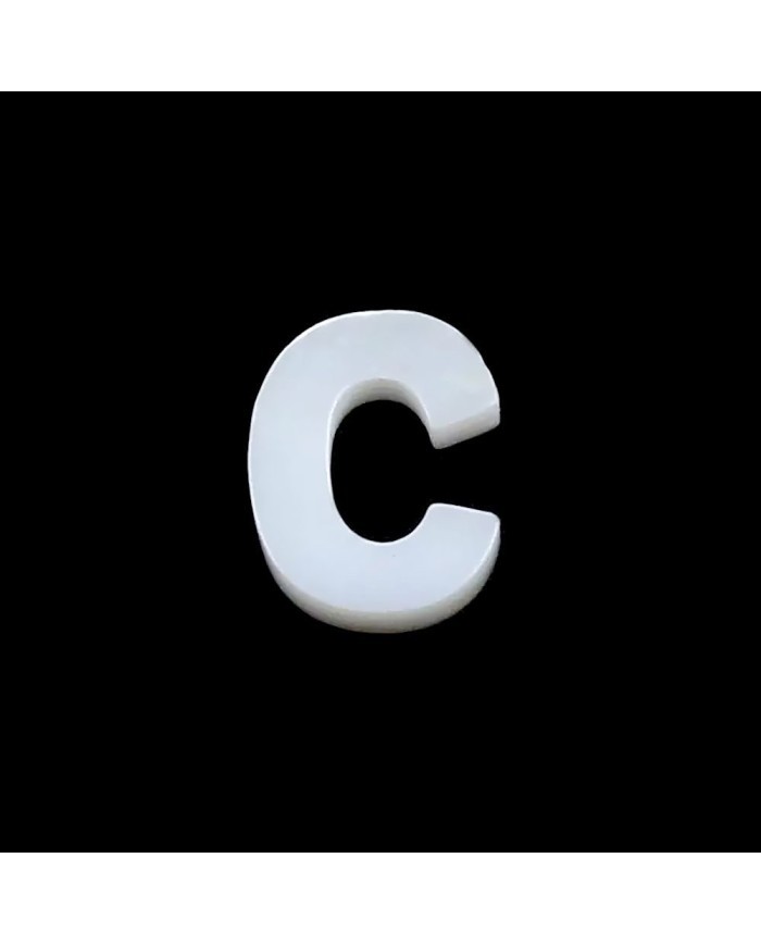 Doğal sedef taş Kolye Küpe Ucu - C HARF