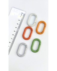 Yaylı Kanca Anahtarlık Çanta Askı Aparatı Oval Kırmızı 20x34mm - 1 Adet