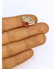 Seramik Boncuk Beyaz Yelpaze 13mm - 1 Adet