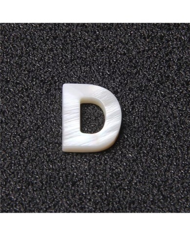 Doğal sedef taş Kolye Küpe Ucu - D HARF