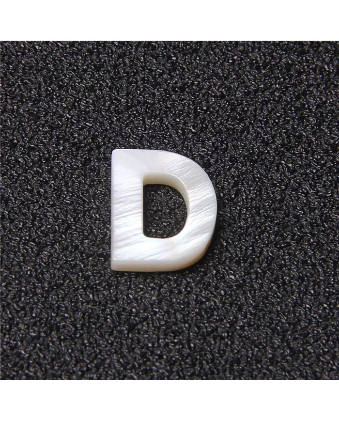 Doğal sedef taş Kolye Küpe Ucu - D HARF