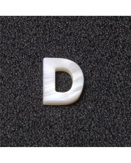 Doğal sedef taş Kolye Küpe Ucu - D HARF