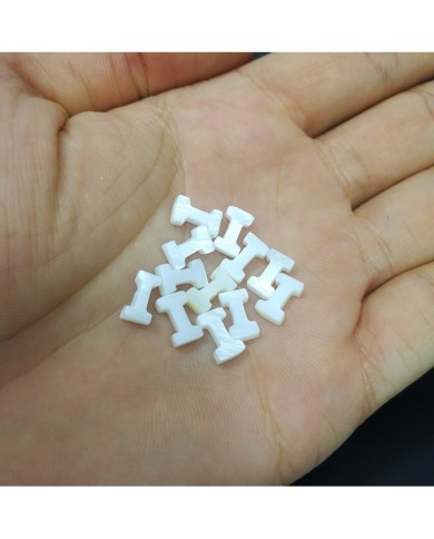 Doğal sedef taş Kolye Küpe Ucu - I HARF