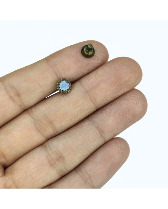 Mıknatıslı Küçük Top Kolye Bileklik Kilidi Kapama Antrasit- 1 Adet