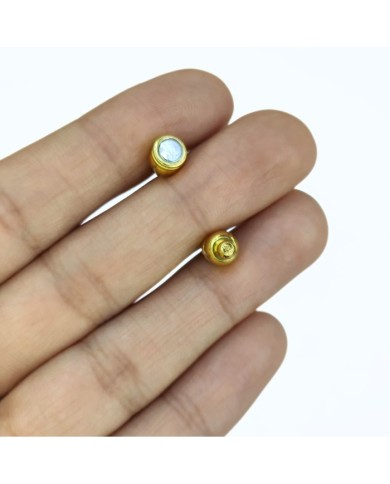 Mıknatıslı Bombeli Kolye Bileklik Kilidi Kapama Sarı - 1 Adet