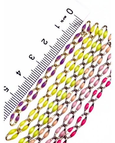 Mineli Sallantılı Kuyumcu Zinciri Altın Sarı 10mm - 1m
